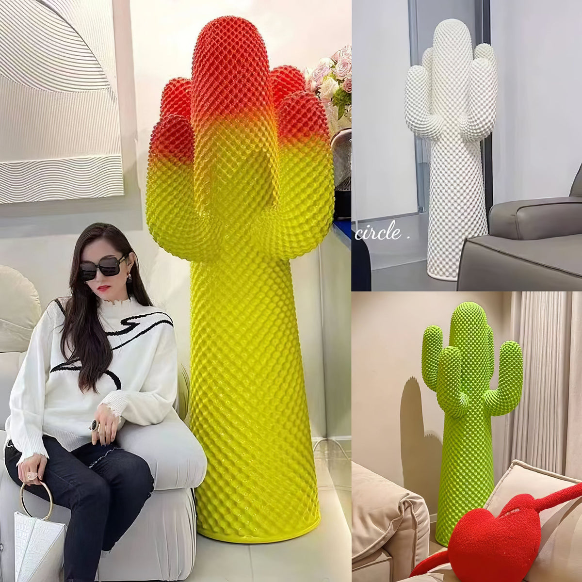 Mello Sculptural Cactus Coat Rack – Modern Entryway Sculpture