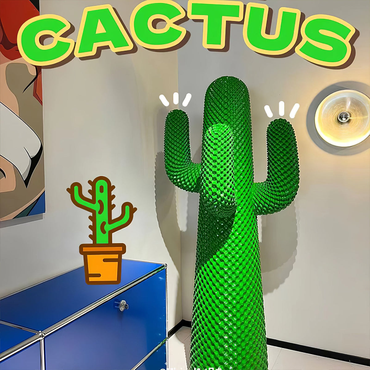 Mello Sculptural Cactus Coat Rack – Modern Entryway Sculpture