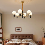 Cadence Chandelier – Modern Wood and Glass Pendant Light for Dining Room and Living Room