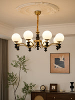 Cadence Chandelier – Modern Wood and Glass Pendant Light for Dining Room and Living Room