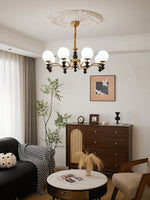 Cadence Chandelier – Modern Wood and Glass Pendant Light for Dining Room and Living Room