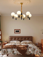 Cadence Chandelier – Modern Wood and Glass Pendant Light for Dining Room and Living Room