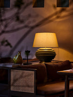 Cadence Table Lamp – Modern Fabric & Wood Table Light for Living Room, Bedroom, and Office