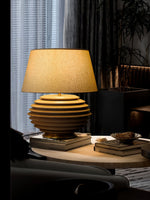 Cadence Table Lamp – Modern Fabric & Wood Table Light for Living Room, Bedroom, and Office