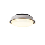 Caelan Modern Flush Mount Ceiling Light with Amber Ring and Glass Dome