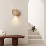 Caelan Travertine Wall Sconce – Natural Stone Ambient Lighting