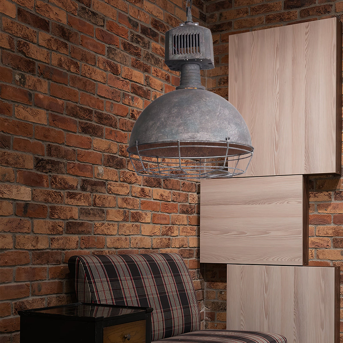 caged-industrial-metal-pendant-light