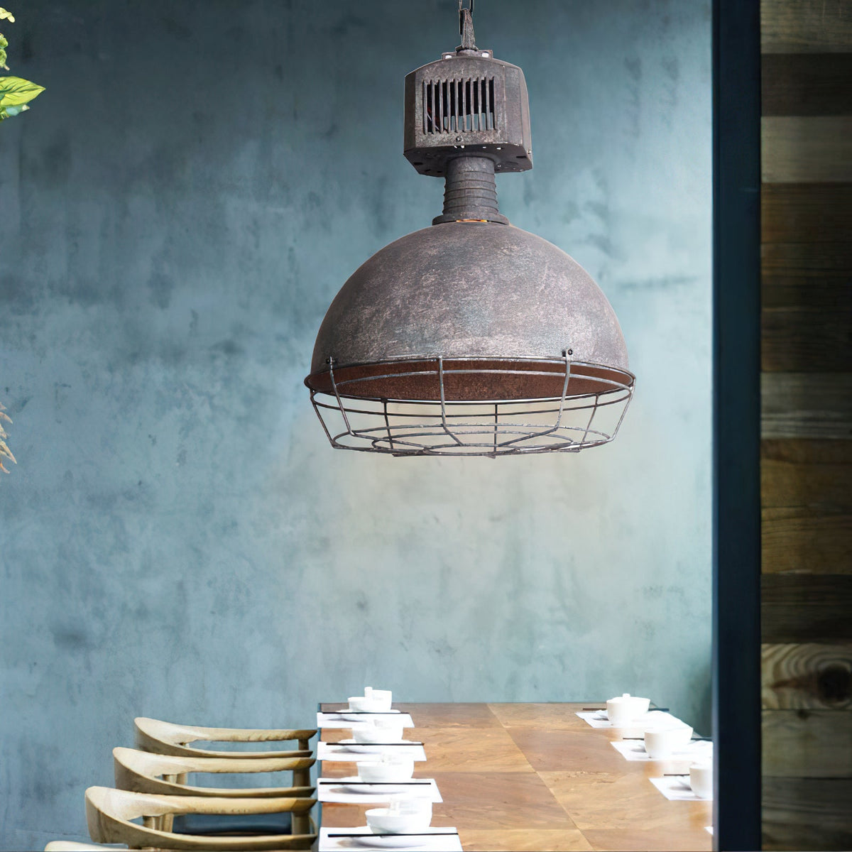 caged-industrial-metal-pendant-light