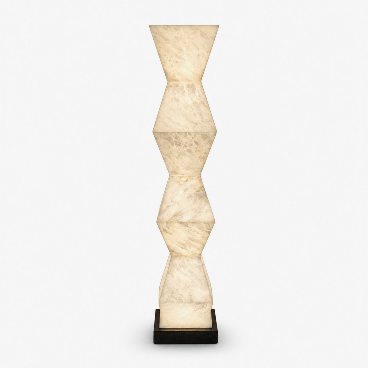 Cairn Alabaster Floor Lamp – Sculptural Natural Stone Column Light