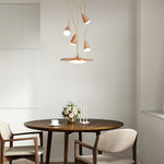 Calder Blossom Modern LED Chandelier with Wood Accents
