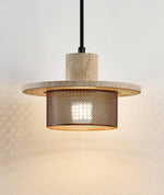 Caldera Travertine Mesh Pendant Light – Natural Stone Designer Hanging Lamp