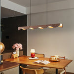 Calderon Linear Wood LED Pendant Light for Dining Room and Kitchen Island