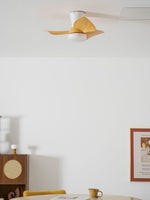 Calix 28 Inch LED Ceiling Fan Light with Remote, Modern Low Profile Flush Mount