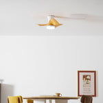 Calix 28 Inch LED Ceiling Fan Light with Remote, Modern Low Profile Flush Mount