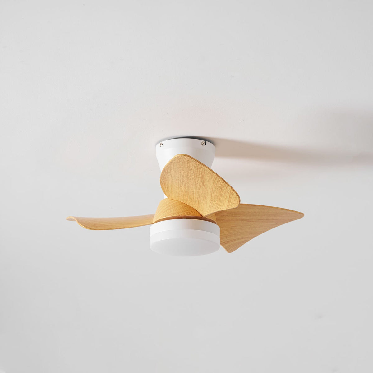 Calix 28 Inch LED Ceiling Fan Light with Remote, Modern Low Profile Flush Mount