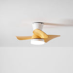 Calix 28 Inch LED Ceiling Fan Light with Remote, Modern Low Profile Flush Mount