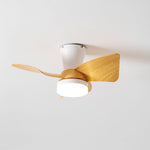Calix 28 Inch LED Ceiling Fan Light with Remote, Modern Low Profile Flush Mount