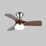 Calix 28 Inch LED Ceiling Fan Light with Remote, Modern Low Profile Flush Mount