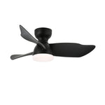 Calix 28 Inch LED Ceiling Fan Light with Remote, Modern Low Profile Flush Mount