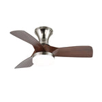 Calix 28 Inch LED Ceiling Fan Light with Remote, Modern Low Profile Flush Mount
