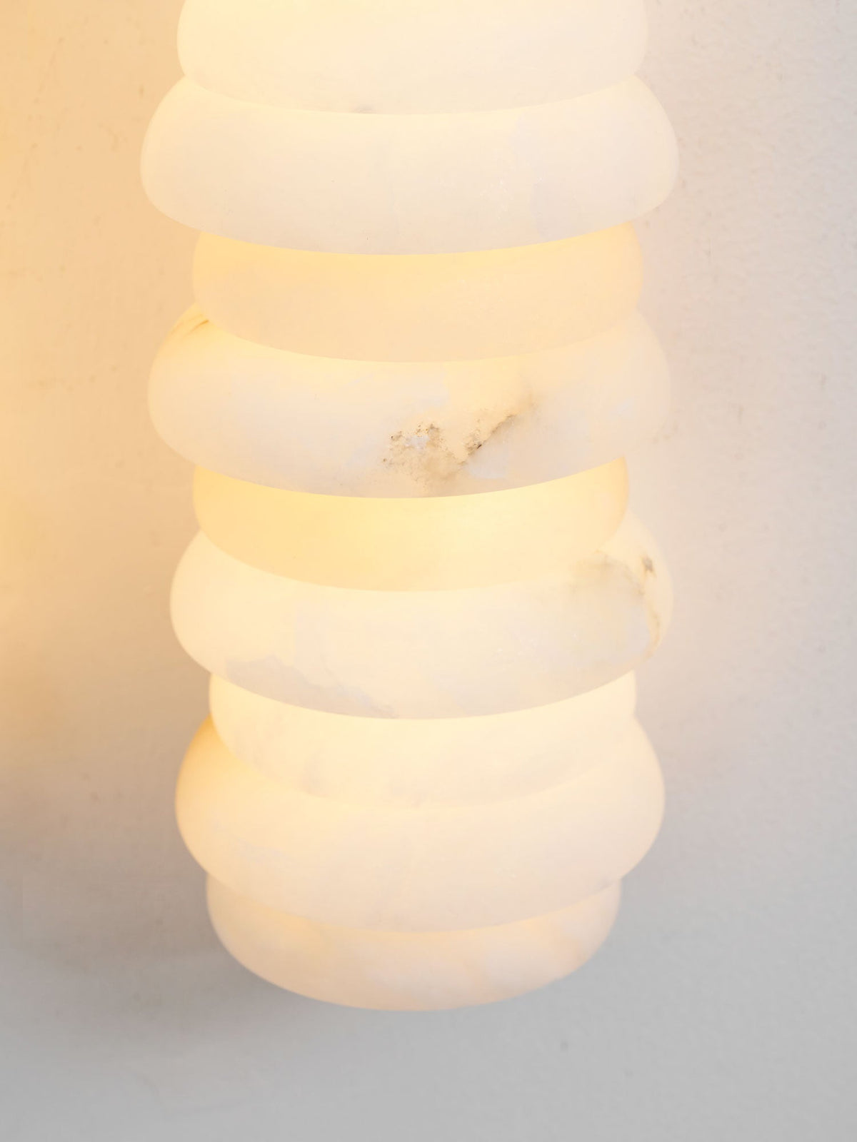 Calla Ribbed Alabaster Wall Sconce with Antique Brass Accents