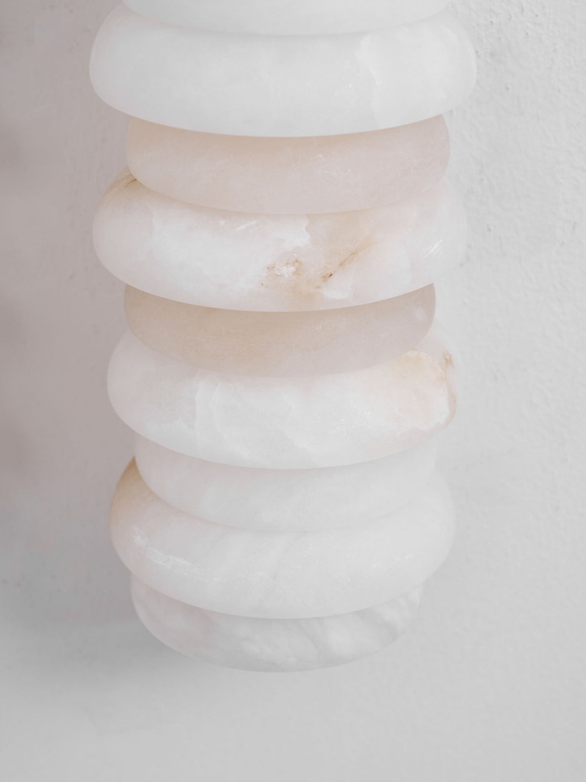Calla Ribbed Alabaster Wall Sconce with Antique Brass Accents