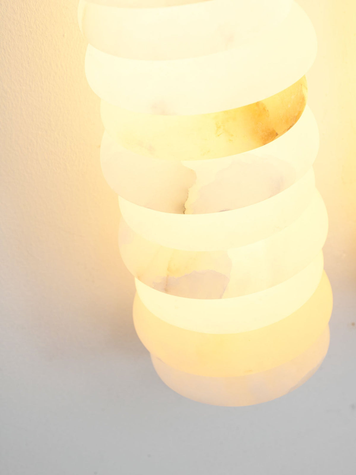 Calla Ribbed Alabaster Wall Sconce with Antique Brass Accents