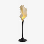 Calla Bloom Sculptural Floor Lamp – Petal-Form Resin Shade with Pedestal Base