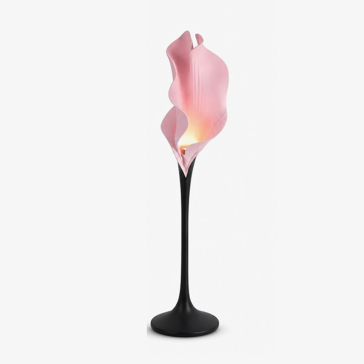 Calla Bloom Sculptural Floor Lamp – Petal-Form Resin Shade with Pedestal Base
