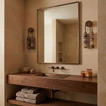 Calla Ribbed Alabaster Wall Sconce with Antique Brass Accents