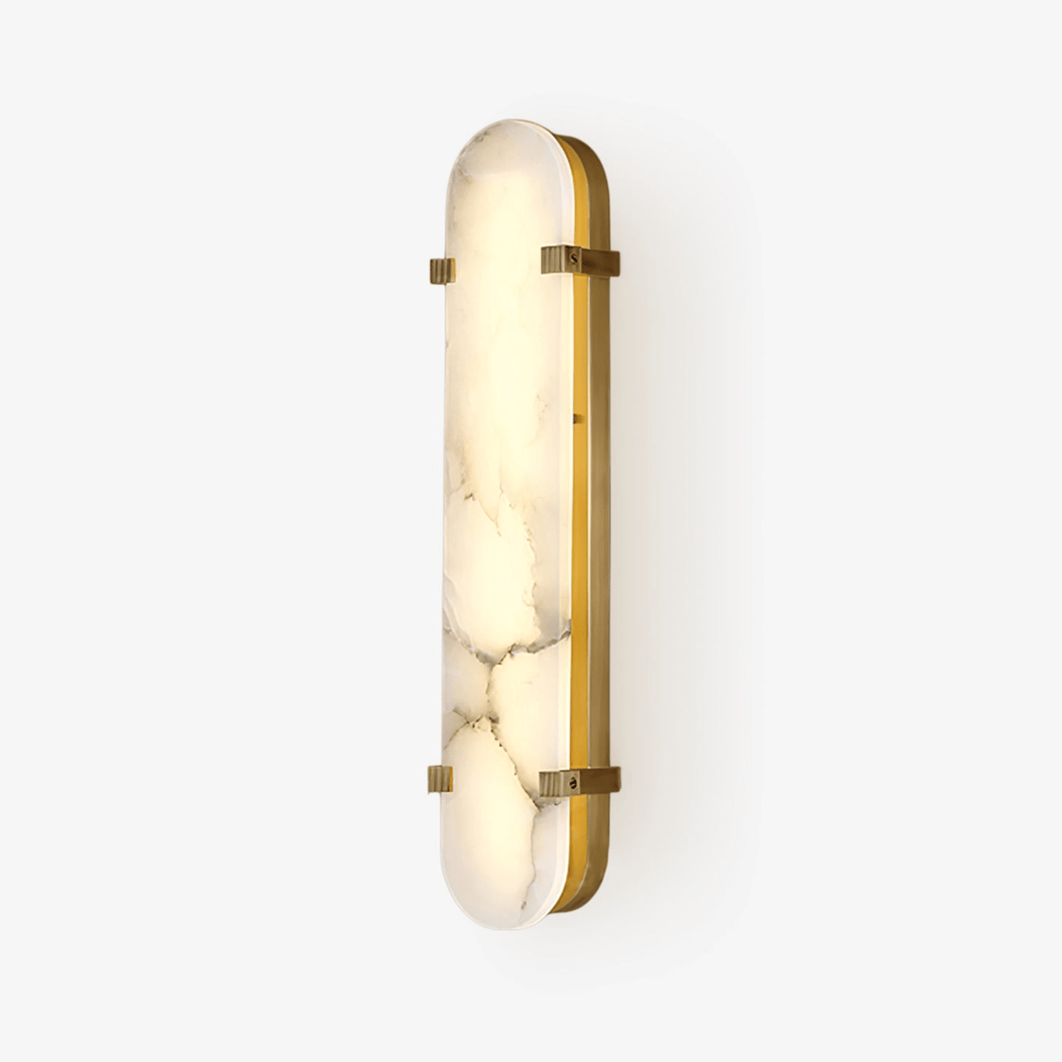 Calla Alabaster Wall Sconce in Brass Frame