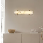 Calla Alabaster Wall Sconce in Brass Frame
