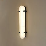 Calla Alabaster Wall Sconce in Brass Frame
