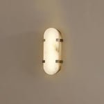 Calla Alabaster Wall Sconce in Brass Frame