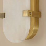 Calla Alabaster Wall Sconce in Brass Frame