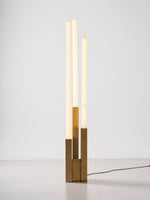 Callisto Alabaster Floor Lamp – Sculptural LED Brass Floor Light