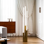 Callisto Alabaster Floor Lamp – Sculptural LED Brass Floor Light