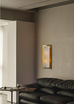 Calviero Alabaster Wall Sconce in Brass – Modern LED Wall Light