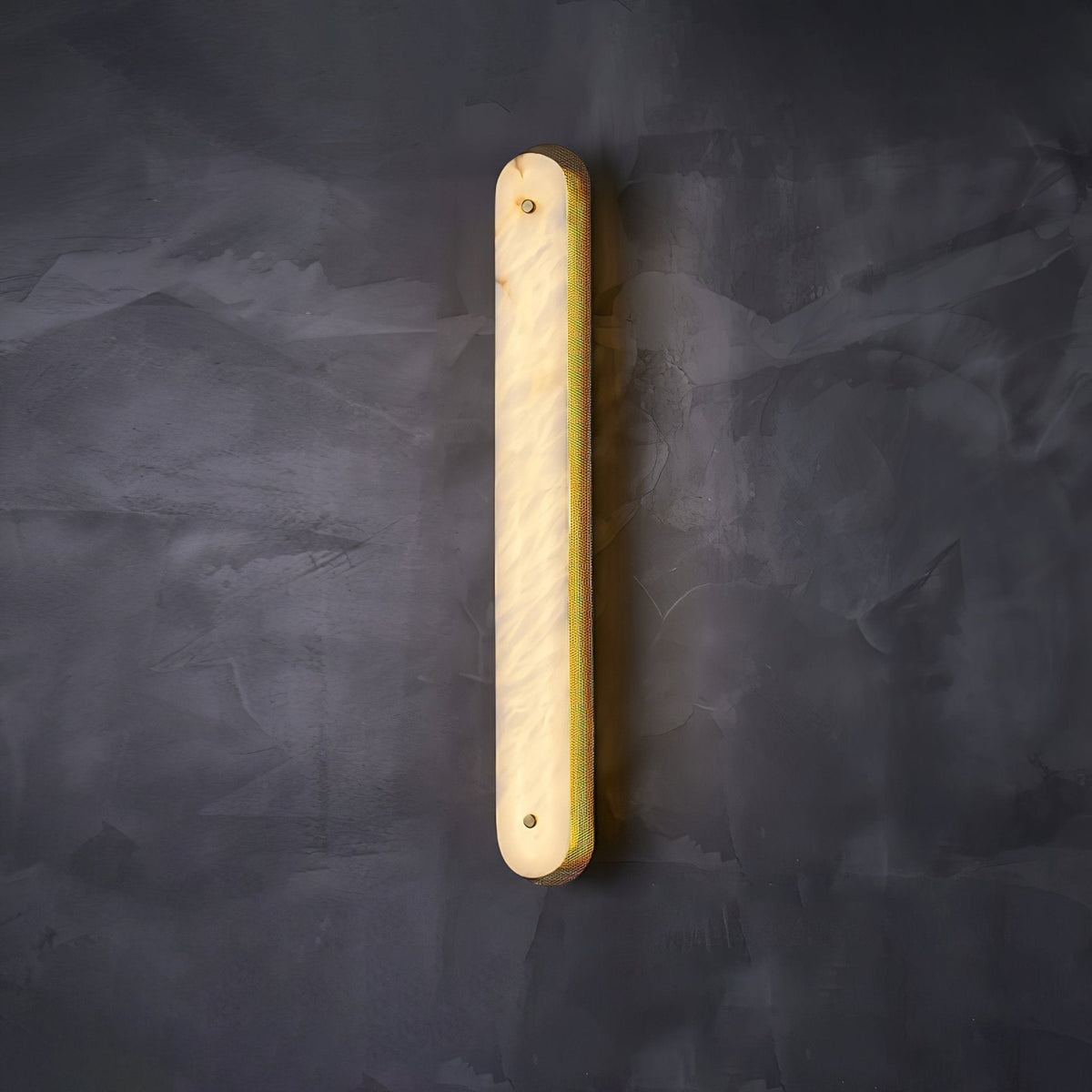 Calyxon Alabaster Wall Sconce in Brass Frame