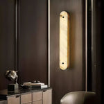 Calyxon Alabaster Wall Sconce in Brass Frame