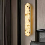 Calyxon Alabaster Wall Sconce in Brass Frame