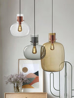 Cambre Glass Pendant Light – Modern Designer Hanging Lamp for Kitchen Island