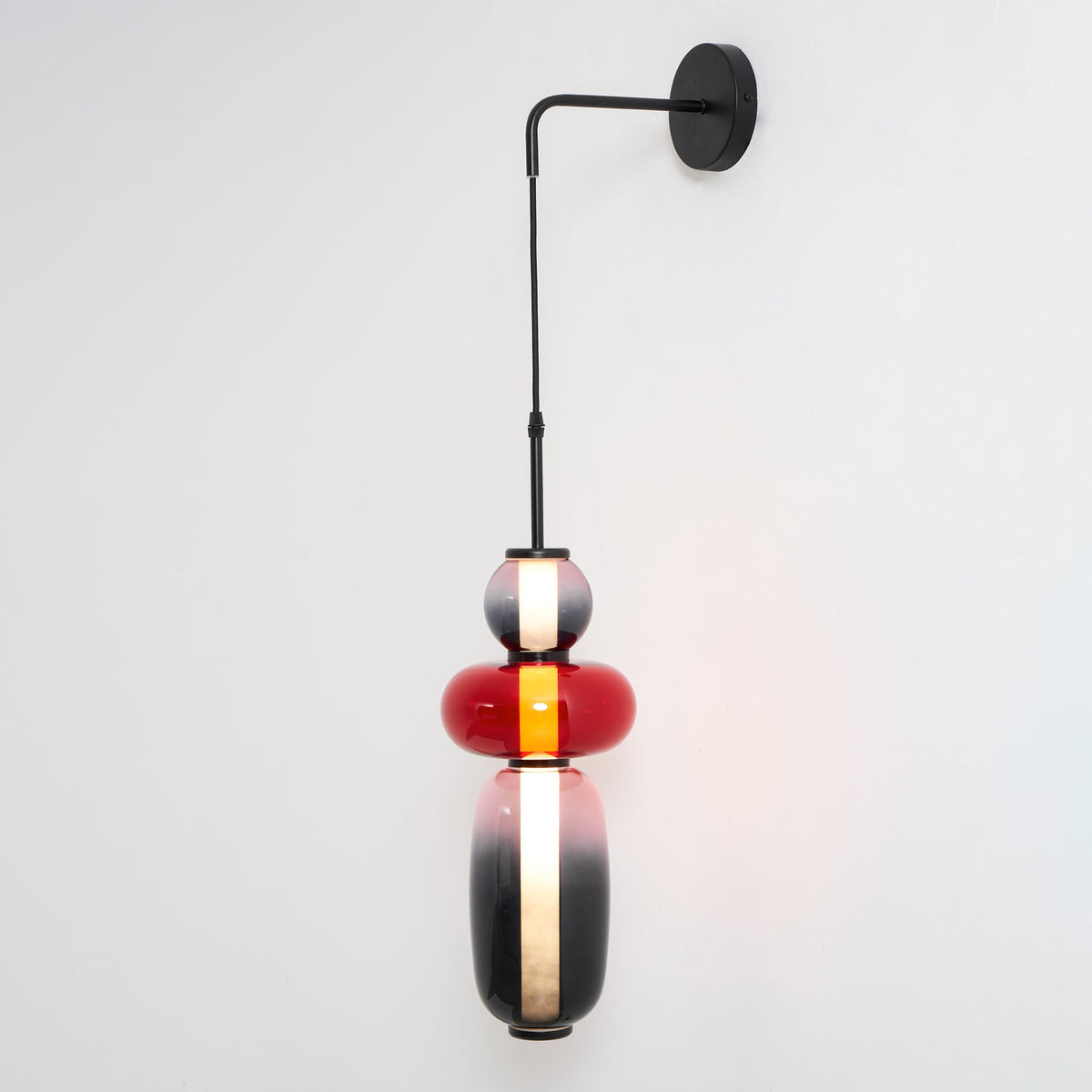Candied Glass Wall Sconce – Hand-Blown Art Glass LED Wall Light