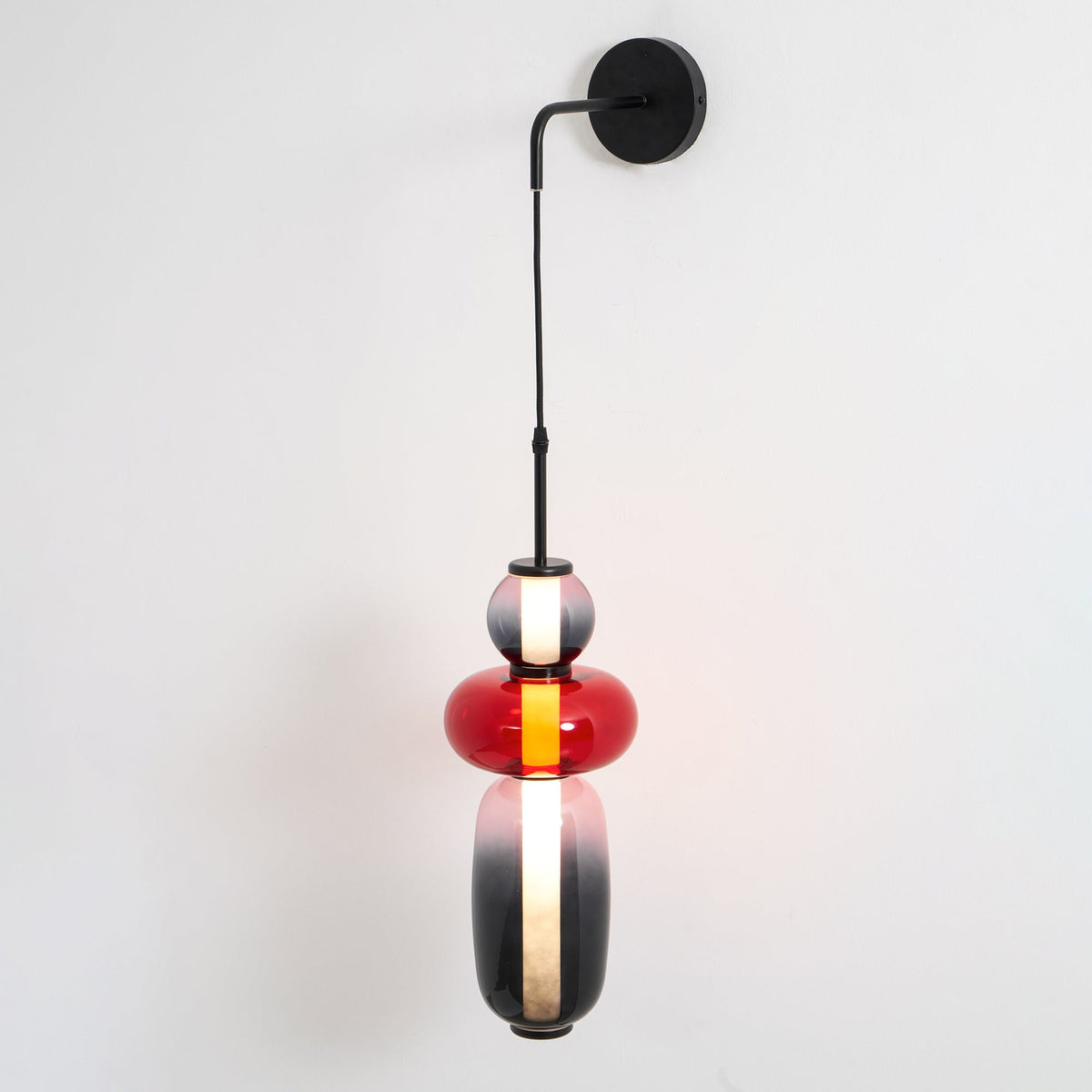 Candied Glass Wall Sconce – Hand-Blown Art Glass LED Wall Light