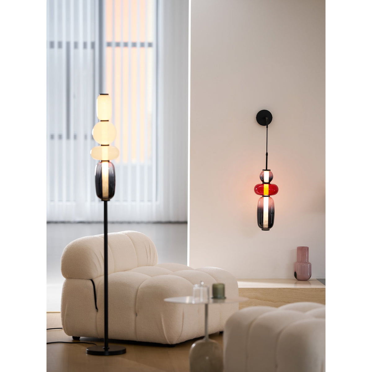 Candied Glass Wall Sconce – Hand-Blown Art Glass LED Wall Light