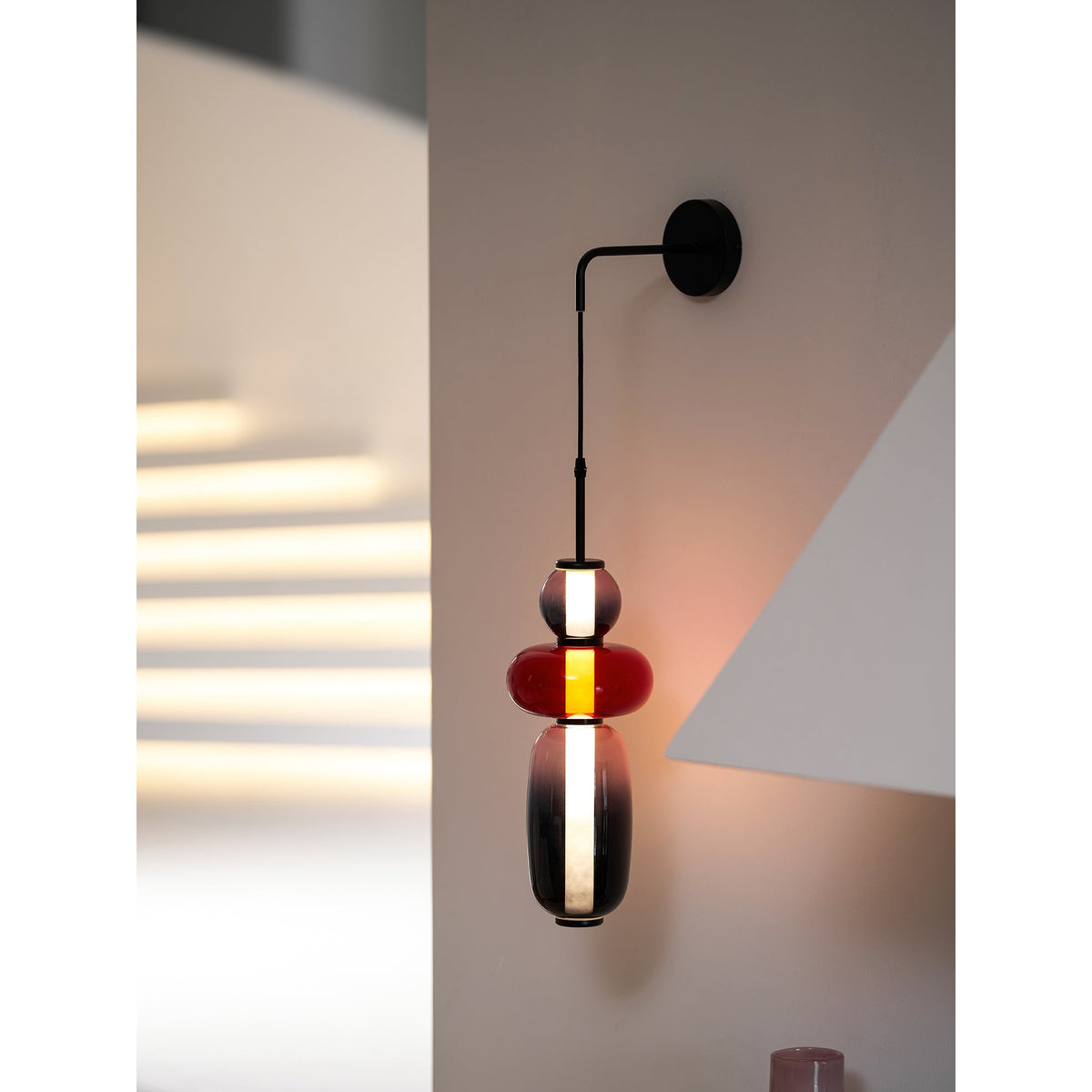 Candied Glass Wall Sconce – Hand-Blown Art Glass LED Wall Light