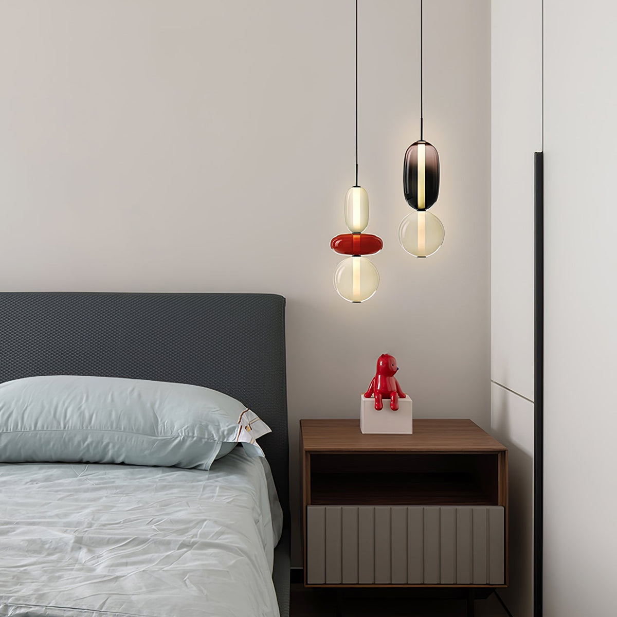 Candied Glass Combo Pendant Light – Artisan LED Multi-Shade Chandelier