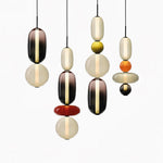 Candied Glass Combo Pendant Light – Artisan LED Multi-Shade Chandelier
