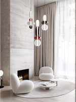 Candied Glass Combo Pendant Light – Artisan LED Multi-Shade Chandelier