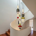 Candied Glass Combo Pendant Light – Artisan LED Multi-Shade Chandelier